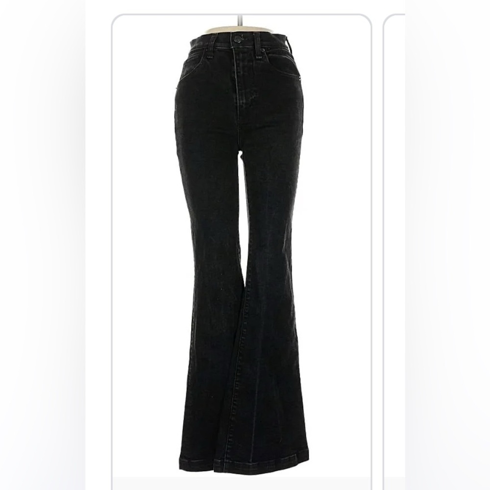 Abercrombie & Fitch Black ultra high rise flare jeans